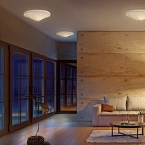 Contemporary ceiling light / round / plastic...