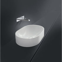 Free-standing washbasin / oval / ceramic...