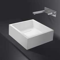 Free-standing washbasin / square / ceramic...