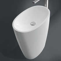 Free-standing washbasin / oval / ceramic...