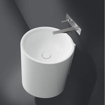 Wall-mounted washbasin / round / ceramic...