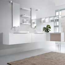 Wall-hung washbasin cabinet / wooden / contemporary...
