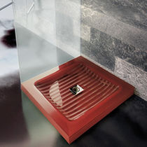 Square shower base / floor level / composite...