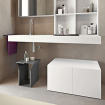 Double vanity top / glass / Corian®