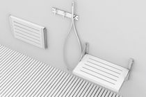 Folding shower seat / wall-mounted / stainless...