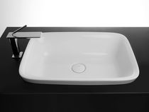 Semi-recessed washbasin / rectangular /...