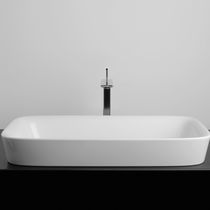 Semi-recessed washbasin / rectangular /...