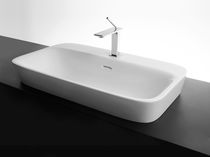 Semi-recessed washbasin / ceramic / contemporary