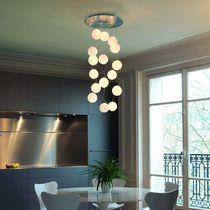 Contemporary chandelier / Japanese paper...
