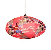 Pendant lamp / cotton / bamboo / contemporary