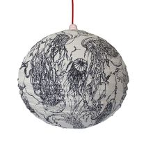 Pendant lamp / cotton / bamboo / contemporary