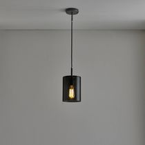 Pendant lamp / glass / contemporary / anthracite