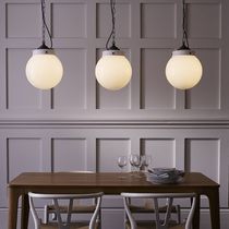 Pendant lamp / opalescent glass / ceramic...