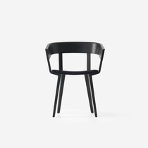Contemporary visitor chair / ash / aluminum...