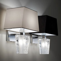 Traditional wall light / crystal / fabric...