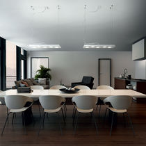 Hanging light fixture / LED / rectangular...