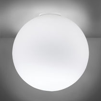 Contemporary ceiling light / round / blown...