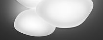 Contemporary ceiling light / round / blown...