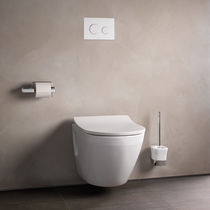 Wall-hung toilet / ceramic / rimless
