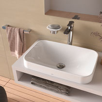 Countertop washbasin / rectangular / ceramic...