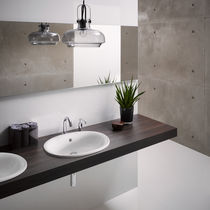Built-in washbasin / oval / ceramic / contemporary