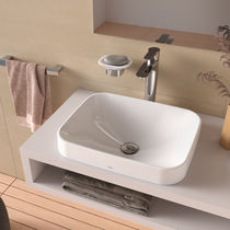 Countertop washbasin / rectangular / ceramic...