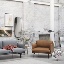 Scandinavian design armchair / leather /...