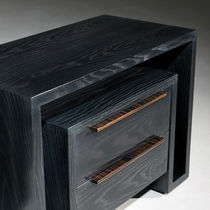 Contemporary bedside table / wooden / rectangular...