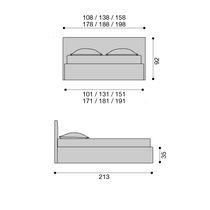 Double bed / contemporary / upholstered...