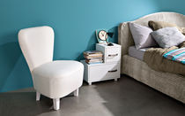 Contemporary bedside table / lacquered wood...