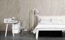 Floor-standing lamp / contemporary / wooden