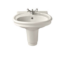 Free-standing washbasin / oval / porcelain...