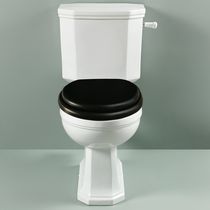 Monobloc toilet / porcelain / with lever