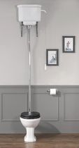 Free-standing toilet / porcelain / with...