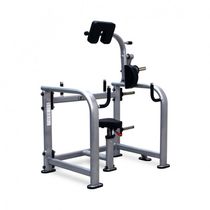 Back extension weight training machine