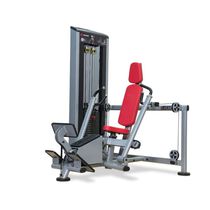 Inclined chest press weight training machine