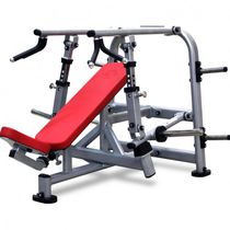 Inclined chest press weight training machine