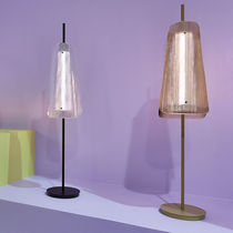Floor-standing lamp / steel / glass / contemporary