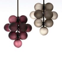 Pendant lamp / powder-coated steel / blown...