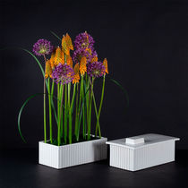 Ceramic flower pot / free-standing / rectangular...