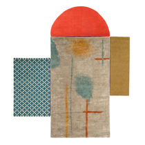 Contemporary rug / patterned / wool / rectangular