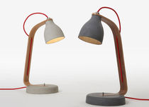 Desk lamp / concrete / wooden / contemporary