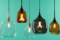 Pendant lamp / glass / blown glass / contemporary