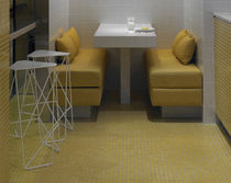 Contemporary bar stool / steel base / white...