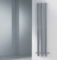 Hot water radiator / metal / chrome / contemporary