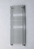Hot water towel radiator / metal / contemporary...