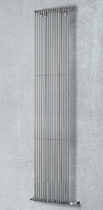 Hot water radiator / metal / chrome / contemporary