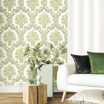 Contemporary wallpaper / damask / printed
