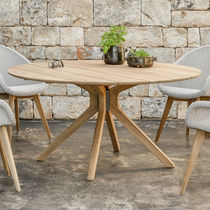 Contemporary dining table / teak / aluminum...