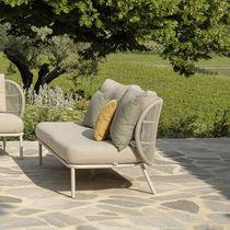 Contemporary sofa / outdoor / gray / black